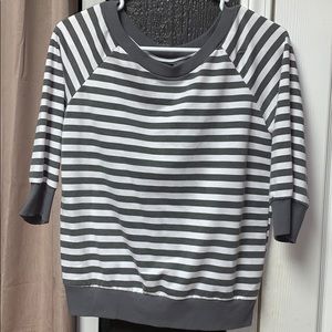 Striped open back top